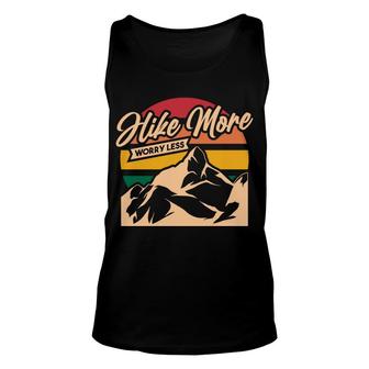 Hike More Worry Less Explore Travel Lover Vintage Unisex Tank Top - Seseable