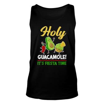 Holy Guacamole Its Fiesta Time Funny Avocado Cinco De Mayo Unisex Tank Top - Seseable