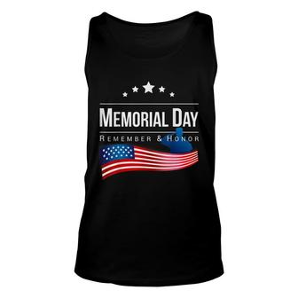 Honor And Remember Memorial Day Unisex Tank Top - Seseable