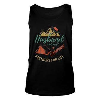 Husband And Wife Camping Partners Camping Unisex Tank Top | Mazezy