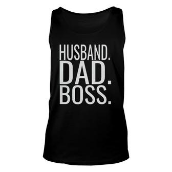 Husband Dad Boss Funny Fathers Day 2022Gift From Son Unisex Tank Top - Seseable