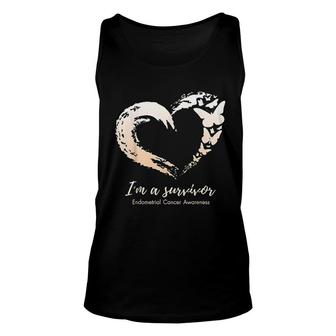 I Am Survivor Endometrial Cancer Awareness Unisex Tank Top - Monsterry