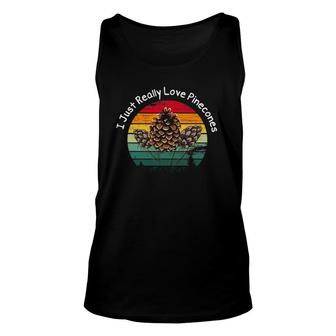 I Just Really Love Pinecones Vintage Unisex Tank Top | Mazezy