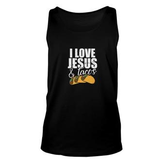 I Love Jesus Tacos Vintage Christian Taco Tuesday Unisex Tank Top - Monsterry