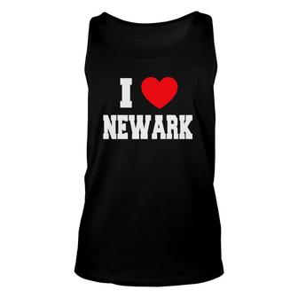 I Love Newark Red Heart Unisex Tank Top | Mazezy