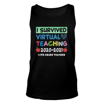 I Survived Virtual Teaching End Of Year Teacher Remote Unisex Tank Top - Seseable