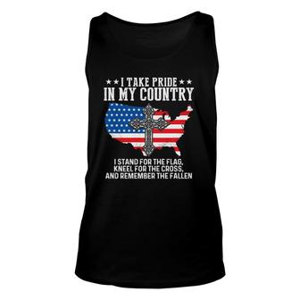 I Take Pride In My Country Usa Flag 4Th July Patriotic Unisex Tank Top - Seseable