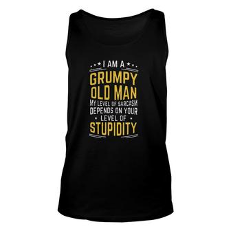 Im A Grumpy Old Man New Letters Unisex Tank Top - Seseable