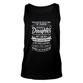 Im The Lucky One To Be Her Dad 2022 Trend Unisex Tank Top - Thegiftio UK