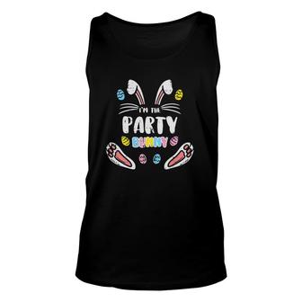 Im The Party Bunny Funny Easter Matching Men Women Unisex Tank Top | Mazezy