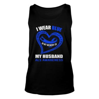 In My Memory Of My Husband Als Awareness Unisex Tank Top | Mazezy