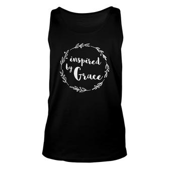 Inspired By Grace God Bible Spiritual Scripture Faith Unisex Tank Top - Monsterry