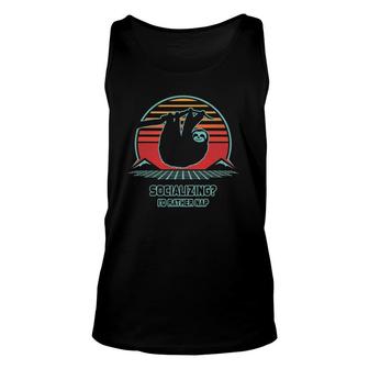 Introvert Antisocial Sloth Nap Retro Vintage 80S Style Unisex Tank Top - Seseable
