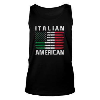 Italian American Flag Italy Usa Italia Gift Zip Unisex Tank Top - Seseable