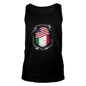 Italian American Flags Of Italy And America Unisex Tank Top - Seseable