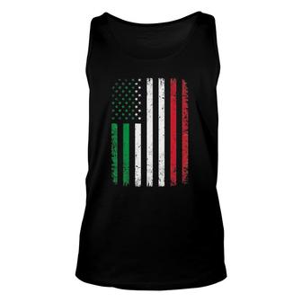 Italy Usa Flag 4Th Of July Patriotic American Italian Flag Unisex Tank Top - Seseable
