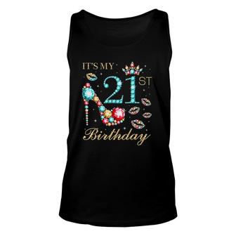 Its My 21St Birthday Cute 21 Years Old Birthday Queen Unisex Tank Top - Seseable