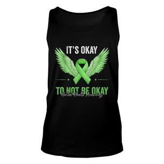 Its Ok To Not Be Okay Mental Health Matters Awareness Angel Unisex Tank Top - Seseable