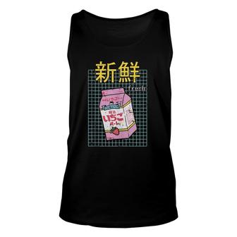 Japanese Strawberry Milk Carton Kawaii Japan Aesthetic Gift Unisex Tank Top - Seseable