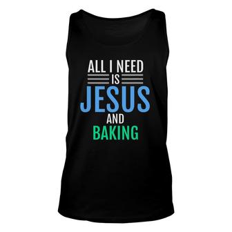 Jesus And Baking Christian Catholic Baker Tee Unisex Tank Top | Mazezy