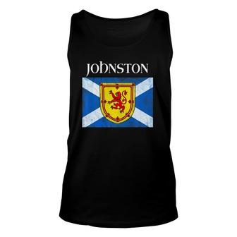 Johnston Clan Scottish Name Scotland Flag Unisex Tank Top | Mazezy