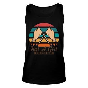 Just A Girl Who Loves Hiking Explore Travel Lover Unisex Tank Top - Seseable