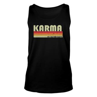 Karma Name Personalized Retro Vintage 80S 90S Unisex Tank Top | Mazezy