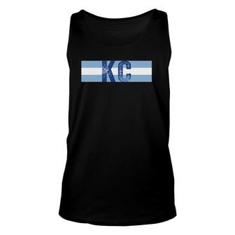 Kc Kansas City Baby Blue Royal Blue Retro Stripes Vintage Unisex Tank Top - Seseable