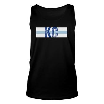 Kc Royal Blue Kansas City Original Vintage Stripes Kc Fans Unisex Tank Top - Seseable