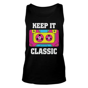 Keep It Classic Funny Colorful Mixtape Music 80S 90S Unisex Tank Top - Seseable