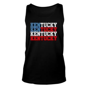 Kentucky Usa Flag 4Th Of July Fourth American Vintage Unisex Tank Top | Seseable UK
