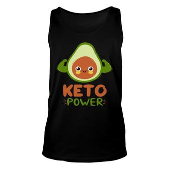 Keto Power Funny Avocado Is Too Weak Unisex Tank Top - Seseable