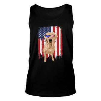 Labrador Retriever Independence Day 4Th July Usa Flag Unisex Tank Top - Seseable