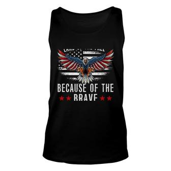 Land Of The FreeBecause Of The Brave Memorial Day Patriotic Unisex Tank Top - Seseable