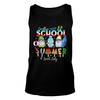 Last Day Of School Cute Gnome Hello Summer Lunch Lady Unisex Tank Top - Thegiftio UK