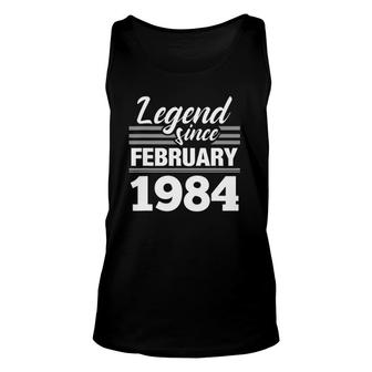 Legend Since February 1984 38Th Birthday 38 Years Old Unisex Tank Top - Seseable