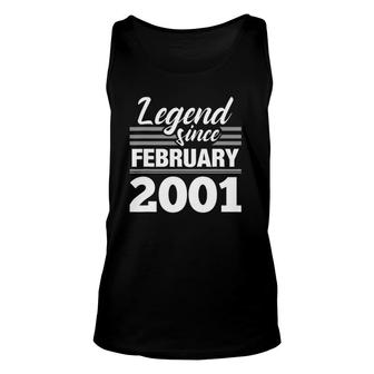 Legend Since February 2001 21St Birthday 21 Years Old Unisex Tank Top - Seseable