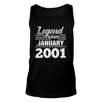 Legend Since January 2001 - 21St Birthday 21 Years Old Unisex Tank Top - Seseable