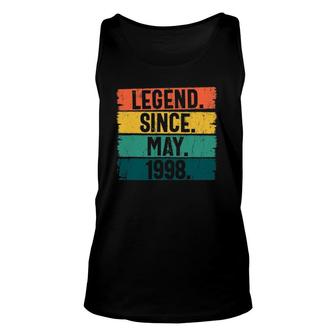 Legend Since May 1998 23Rd Birthday Gifts Funny 23 Years Old Unisex Tank Top - Seseable