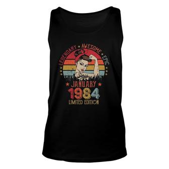 Legendary Awesome Epic Limited Edition Since January 1984 Tank Top | Mazezy