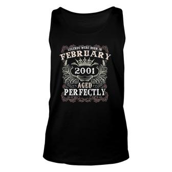 Legends Born February 2001 21St Birthday Tee For 21 Years Old Unisex Tank Top - Seseable