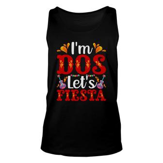 Lets Fiesta Colorful Decoration Gift For Human Im Dos Red Unisex Tank Top - Seseable