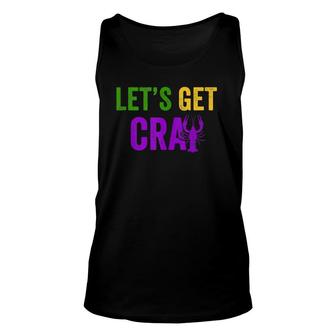 Lets Get Cray Mardi Gras Crawfish Tee Men & Women Gift Unisex Tank Top | Mazezy