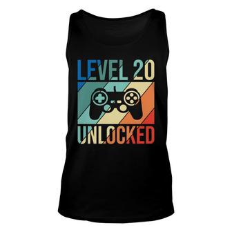 Level 20 Unlocked Since 2002 So 20Th Birthday With Gorgeous Party Unisex Tank Top - Seseable