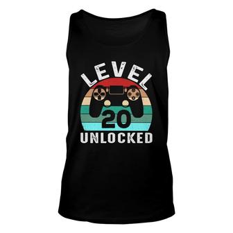 Level 20 Unlocked Since I Was Born In 2002 And Happy 20Th Birthday Unisex Tank Top - Seseable