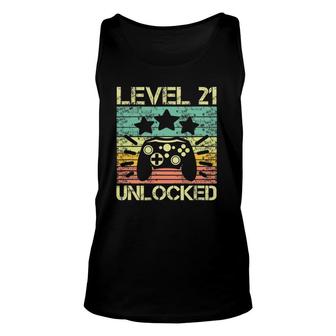 Level 21 Unlocked 21St Birthday 21 Years Old Unisex Tank Top - Seseable