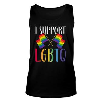 Lgbt Gay Pride Month I Support Lgbtq Unisex Tank Top - Seseable