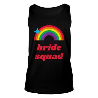 Lgbt Rainbow Bride Squad Bridesmaid Gift Unisex Tank Top - Thegiftio