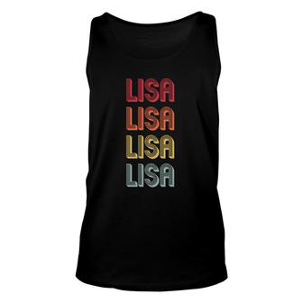 Lisa Gift Name Personalized Retro Vintage 80S 90S Birthday Unisex Tank Top - Seseable