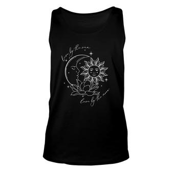 Womens We Live By The Sun Love By The Moon Spirituality Bohemian V-Neck Tank Top | Mazezy